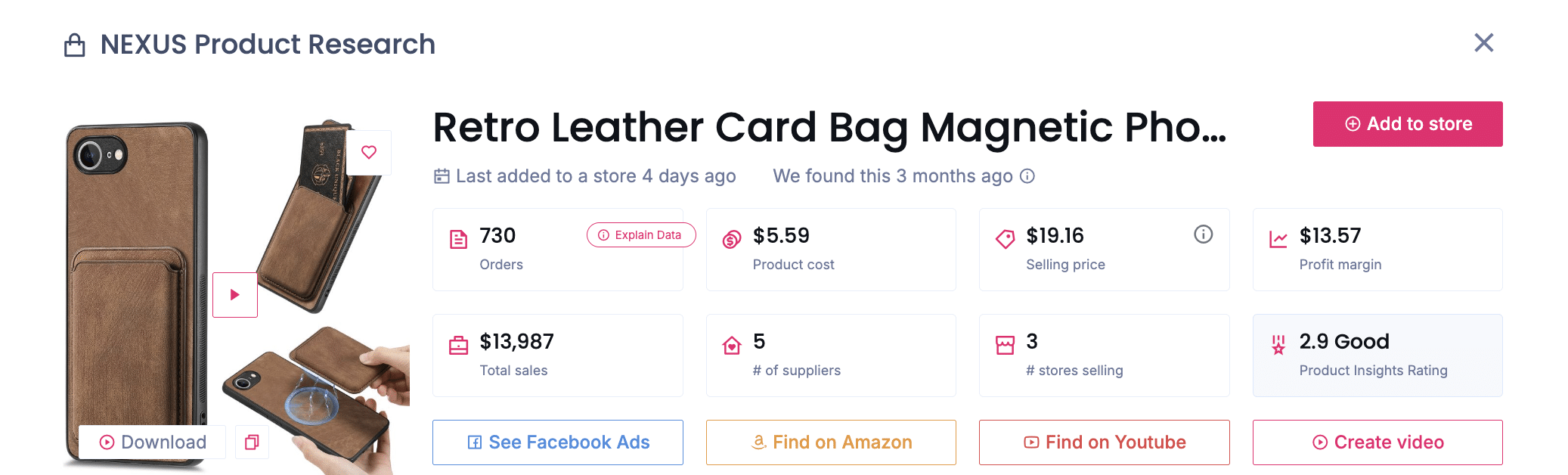 Wallet Folio with Magnetic Closure